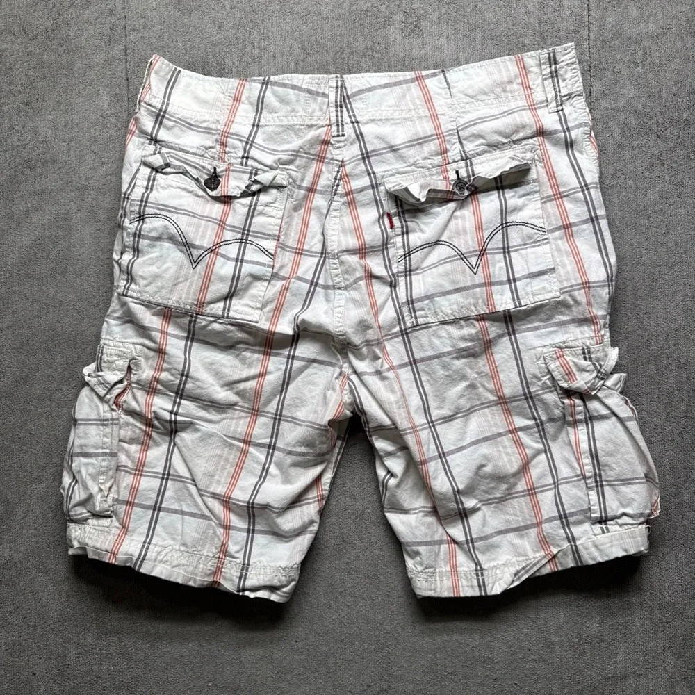 Levi's Plaid‎ Cargo Shorts Mens 38 9